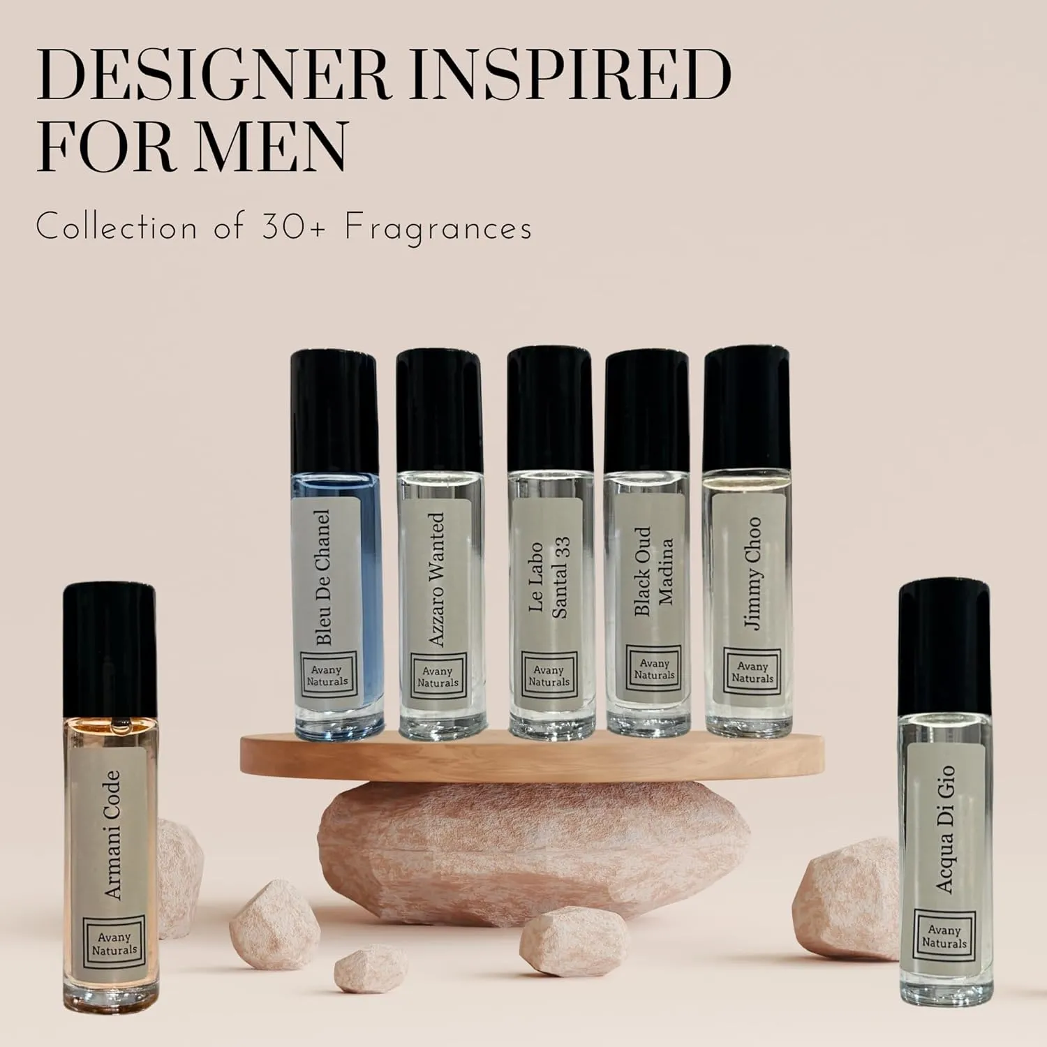 Masculine Trio Men's Fragrance - Concentrated Roll On Body Oil, Alcohol Free Perfume Oil Gift For Men