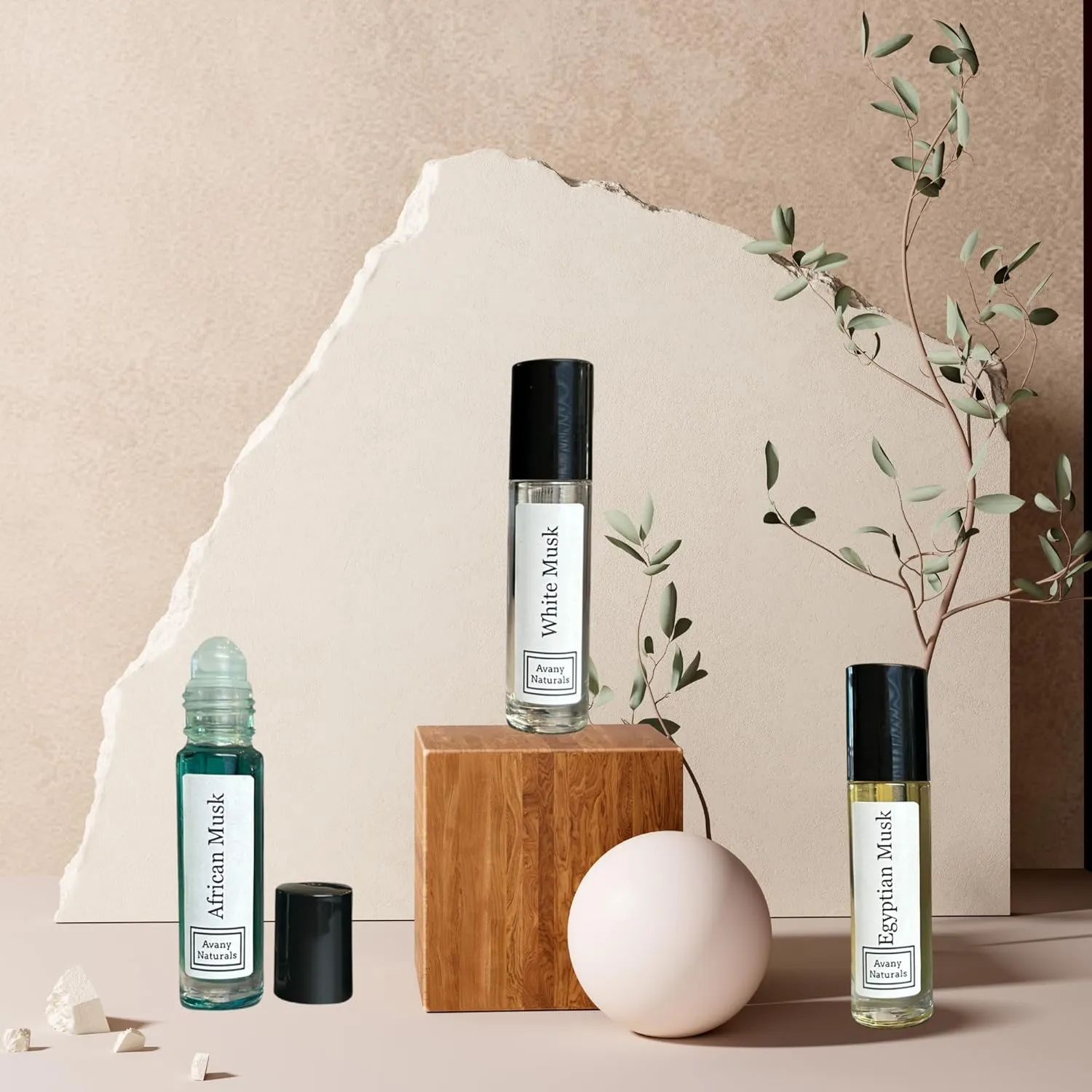 Masculine Trio Men's Fragrance - Concentrated Roll On Body Oil, Alcohol Free Perfume Oil Gift For Men