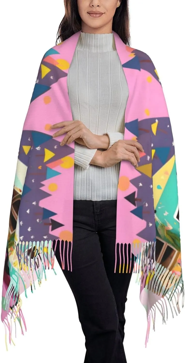 Math Formula Exquisite Cashmere Tassel Scarf And Shawl Wraps Lightweight Fashion Scarf Presents For Ladies