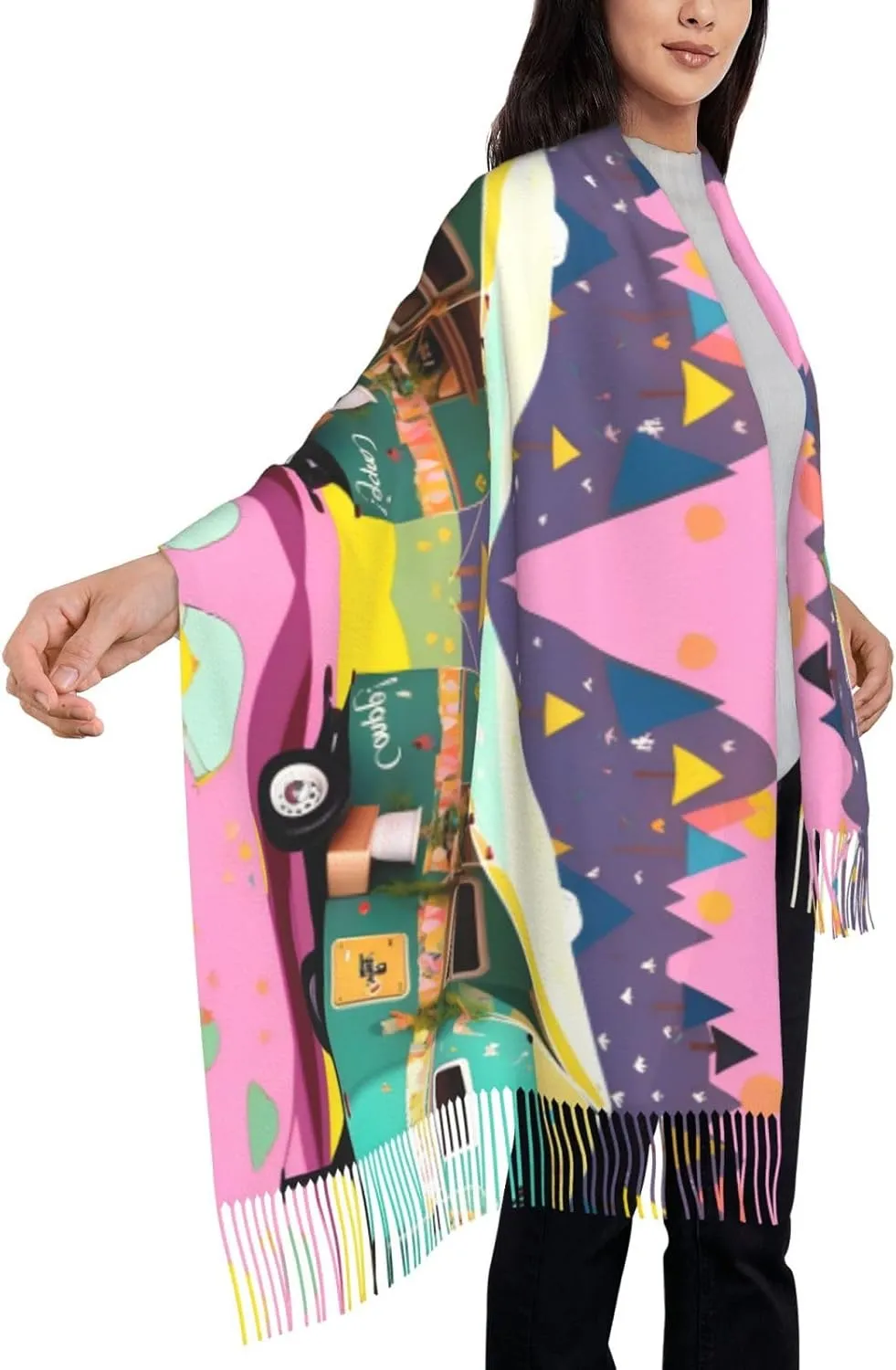 Math Formula Exquisite Cashmere Tassel Scarf And Shawl Wraps Lightweight Fashion Scarf Presents For Ladies