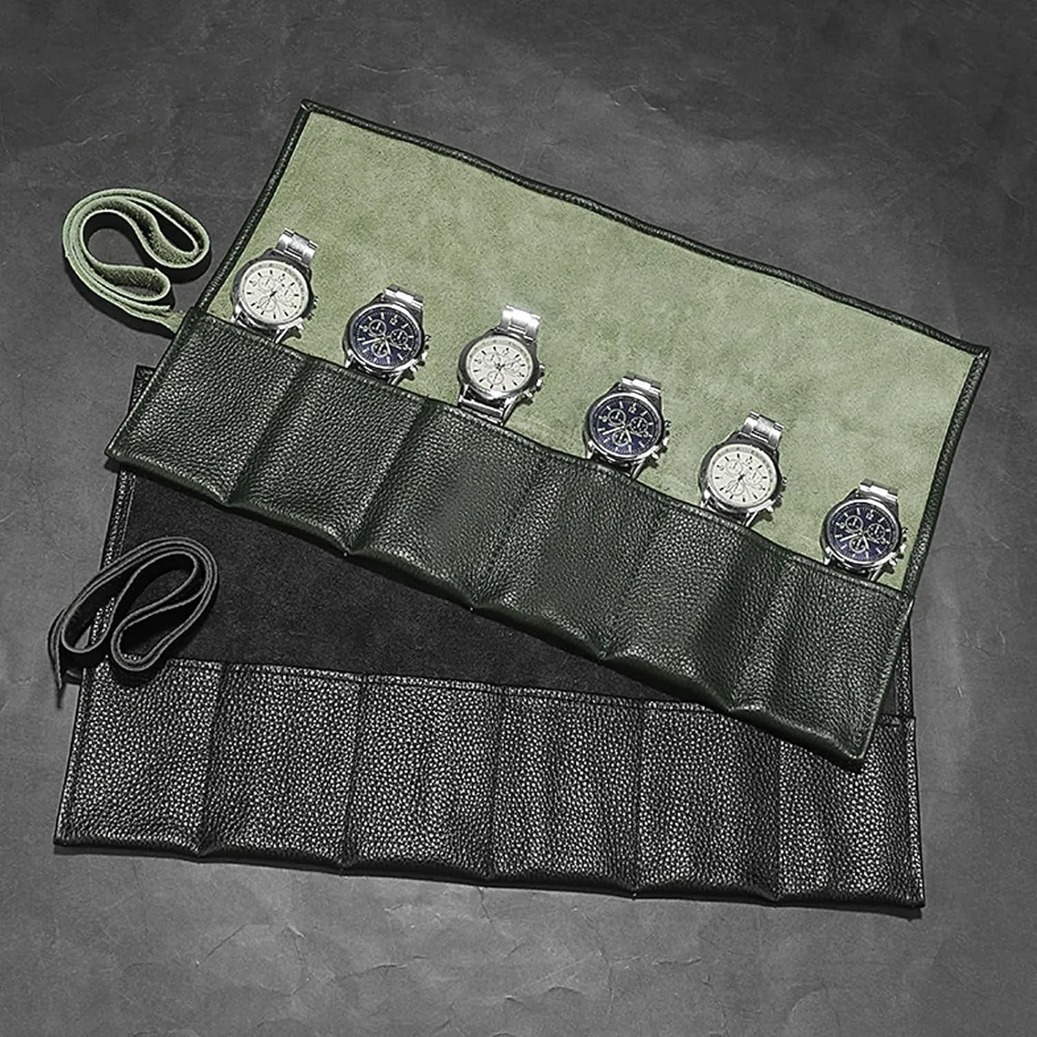 Mechanical Watch Leather Storage Sleeve Scratch Wristwatches Holder Portable Timepieces Bag with Soft Lining