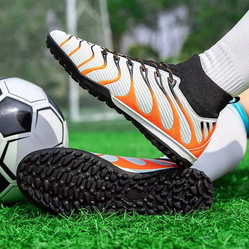 Men Football Boots High Top Soccer Shoes Kids Professional Field Cleats Football Teenager Anti-Slip Crampon Futbol Sneaker 2025