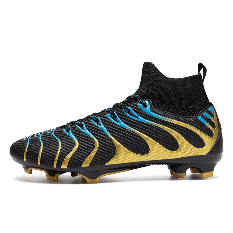 Men Football Boots High Top Soccer Shoes Kids Professional Field Cleats Football Teenager Anti-Slip Crampon Futbol Sneaker 2025