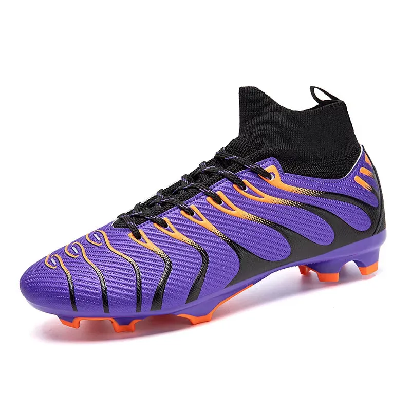 Men Football Boots High Top Soccer Shoes Kids Professional Field Cleats Football Teenager Anti-Slip Crampon Futbol Sneaker 2025