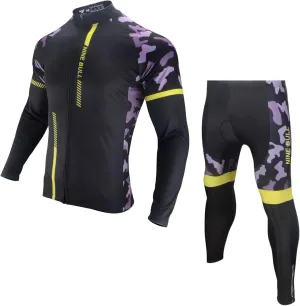 Men's Cycling Jersey Set - Reflective Quick-Dry Biking Shirt and 3D Padded Cycling Bike Shorts