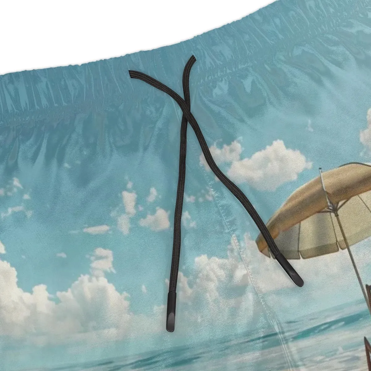 Mens Swim Trunks Chair Umbrella Quick Dry Board Shorts with Mesh Lining