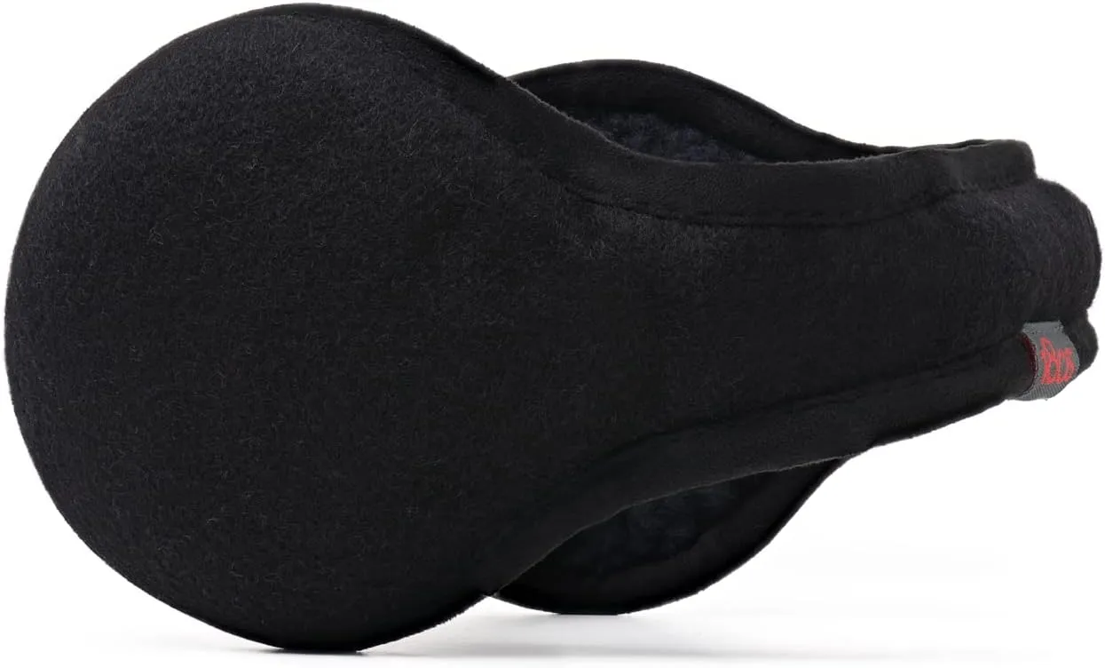Men's Wool Behind-the-Head Ear Warmer (Black)