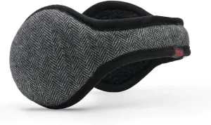 Men's Wool Behind-the-Head Ear Warmer (Gray/Black Herringbone)
