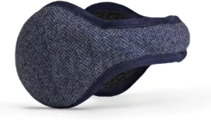 Men's Wool Behind-the-Head Ear Warmer (Navy Herringbone)