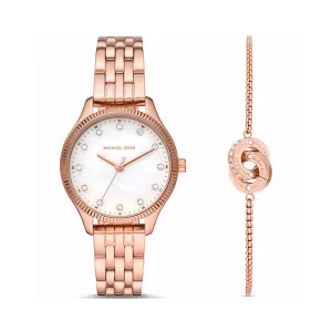 Michael Kors Mother of Pearl Set Women's Watch And Bracelet - MK1025