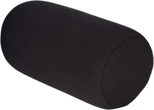 Microbead Roll Neck Pillows Comfy Bean Bag Pillow Mooshi Foam Bolster Tube Cushion Back Head Lumbar Support Sleeping Throw Pillows for Travel Airplane Car Sofa Bed (Black, 12.6''X6.3'')