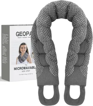Microwavable Heating Pad for Neck and Shoulders Back 33 * 6" Extra Long Weighted Microwave Moist Heat Pack for Cramps, Pain Relief Warm Compress Neck Wrap to Relax Sore Muscles, Joints, 1 Pack