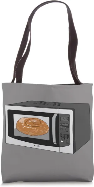Microwave Coffee Roll Breakfast Food Cinnamon Sticky Bun Tote Bag