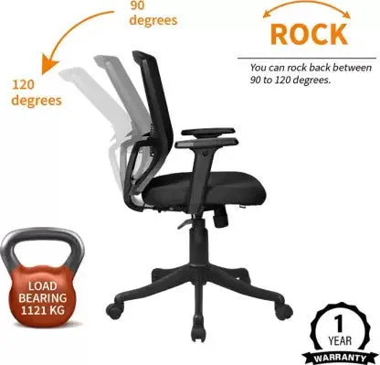 Mid Back Executive Office Chair with Chrome Base