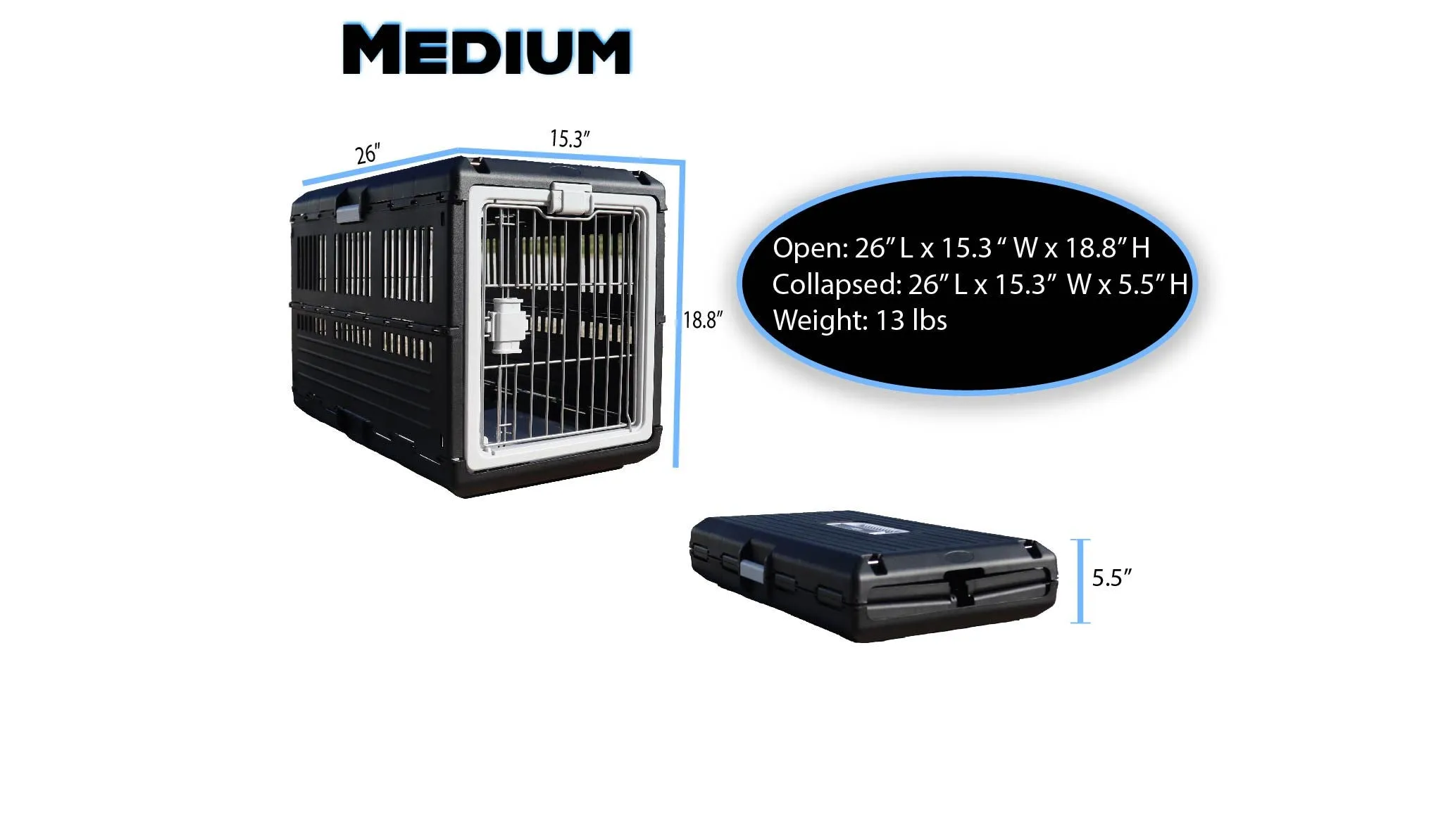 Mirapet Medium Collapsible Crate