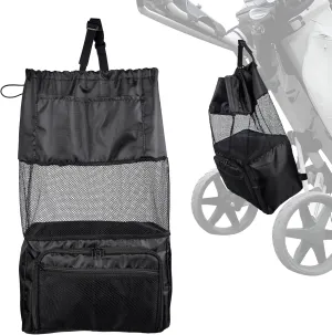 Mixsuper Push Carts for Golf Bags - Waterproof Canvas, Breathable Mesh, Wet-Dry Separation, Hook-and-Loop Fasteners Pocket Design, Golf Push Cart Accessories, Golf Bag Organizer