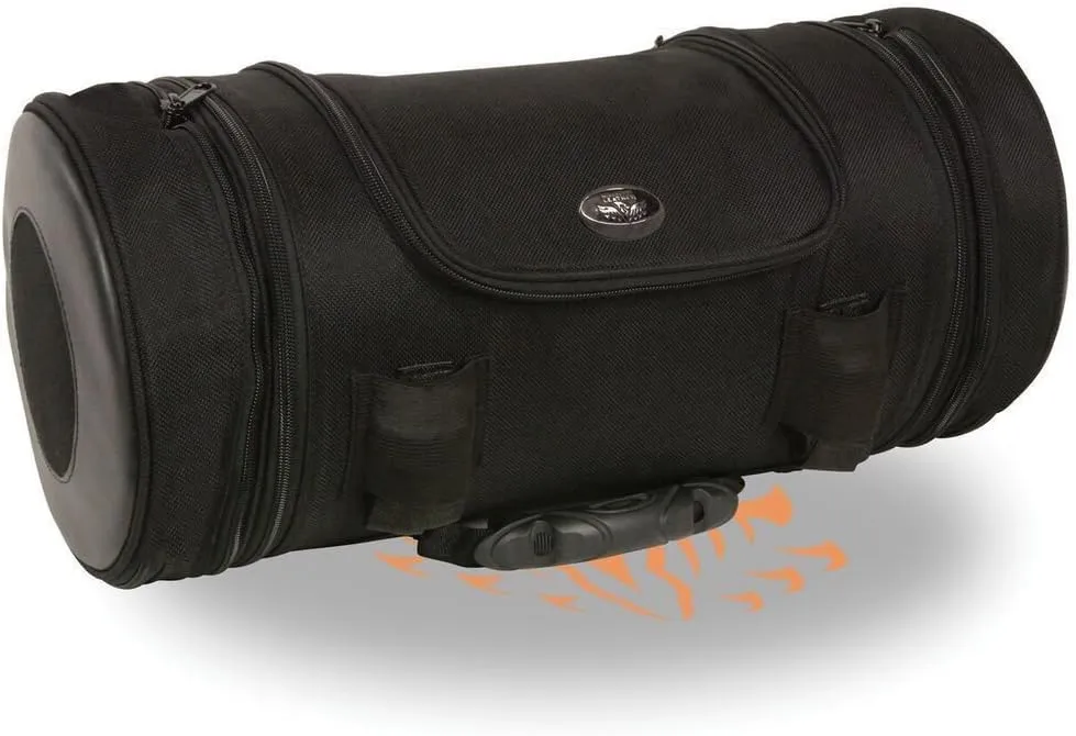 MOTORCYCLE LARGE TRIPLE ZIPPER POCKETED ROLL TRAVEL BAG PLAIN LUGGAGE NEW