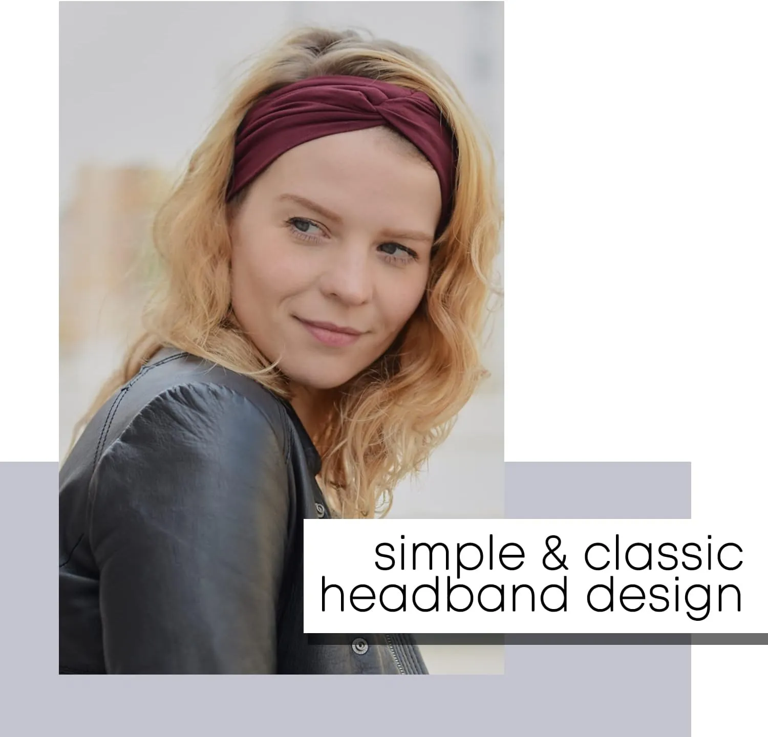 Multiuse Headband Hair Wrap for Women & Men, Casual Headwear & Wide Gym Wrap Headband