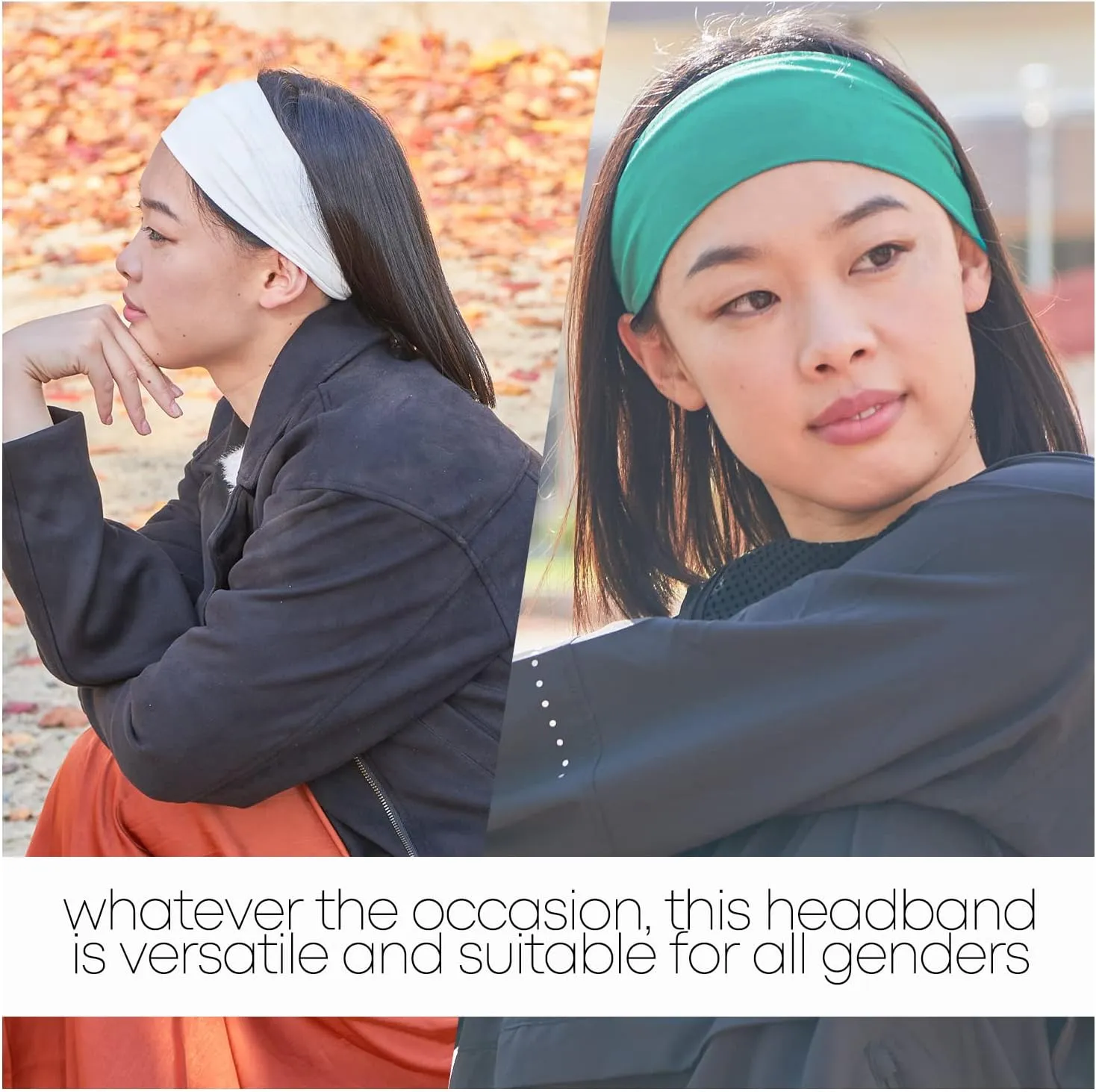 Multiuse Headband Hair Wrap for Women & Men, Casual Headwear & Wide Gym Wrap Headband