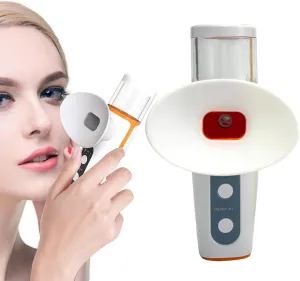 Nano Eye Mist Steamer, Dry Eye Relief, Heated Eye Mask, Mini Eye Hydrating Soothing Sprayer for Moisturizing, Cleaning (White)