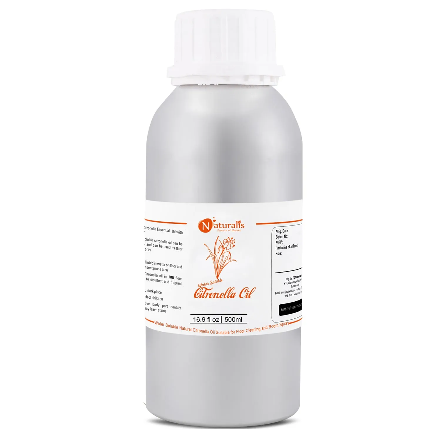Naturalis Water Soluble Natural Citronella Oil Suitable for Floor Cleaning and Room Spray