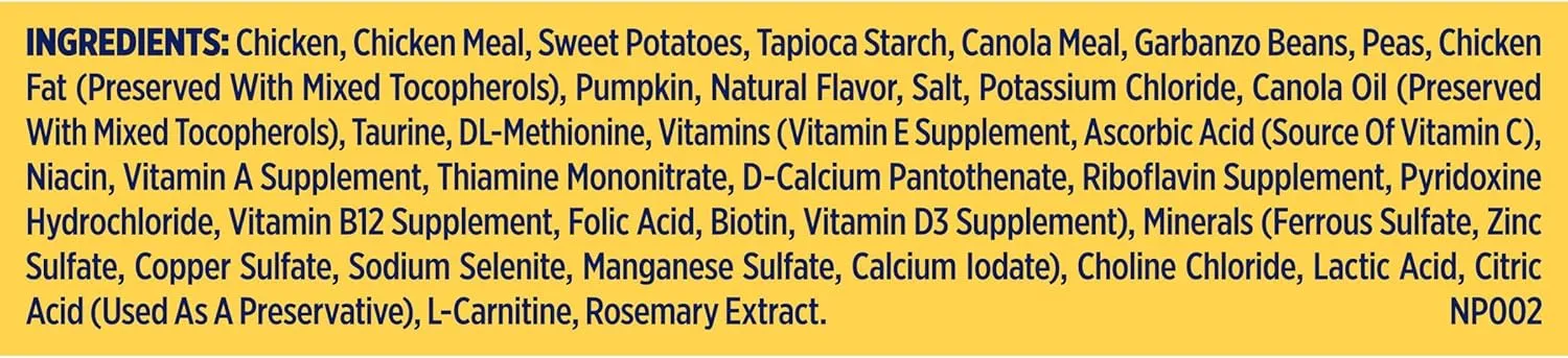 Nature’s Recipe Grain Free Large Breed Chicken, Sweet Potato & Pumpkin Recipe Dry Dog Food, 24 lb. Bag