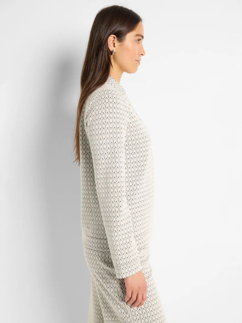 NIC ZOE S251022 Subtle Swirl Knit Top