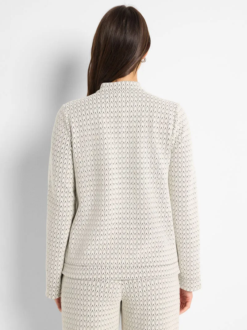 NIC ZOE S251022 Subtle Swirl Knit Top