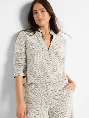 NIC ZOE S251022 Subtle Swirl Knit Top