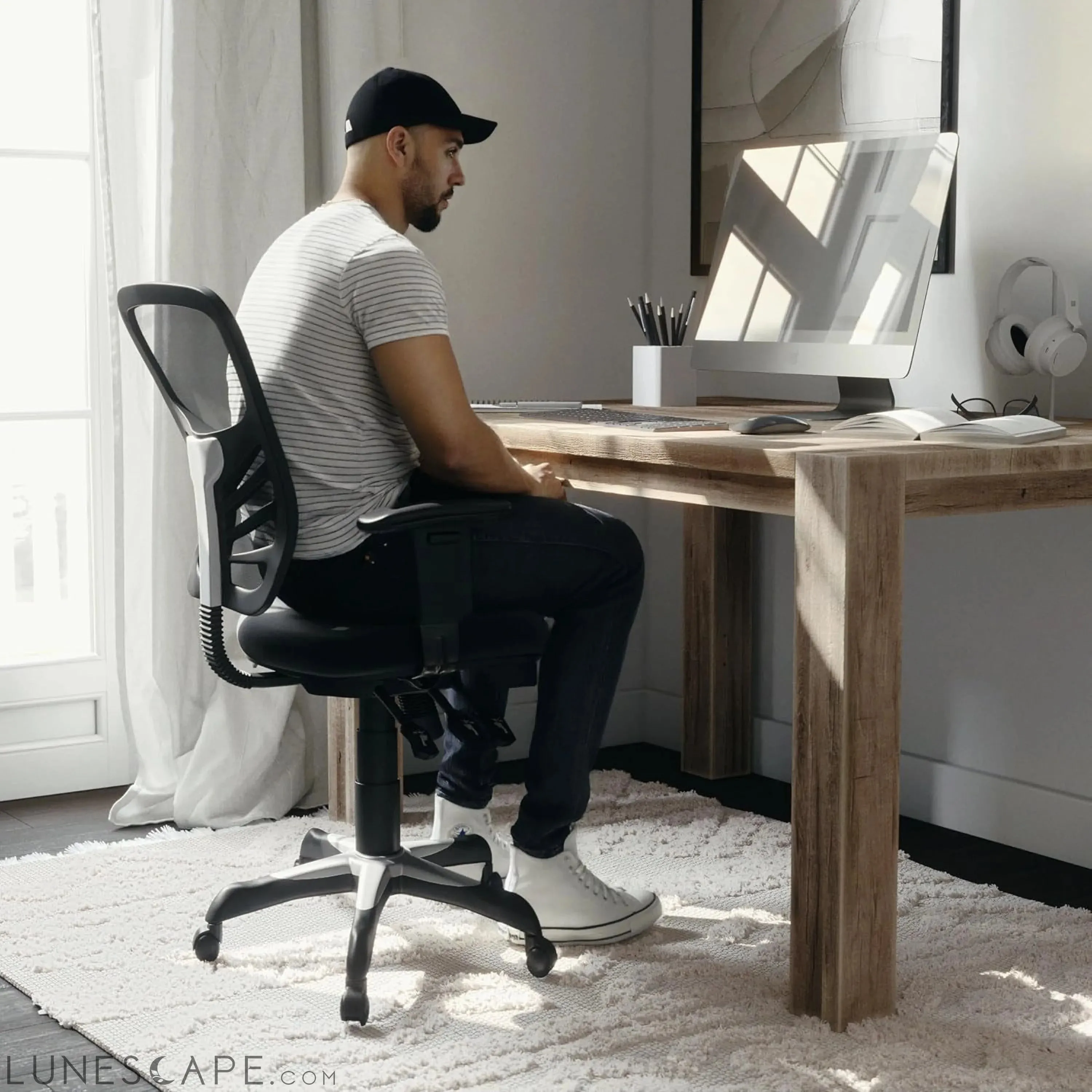 Nicholas Mid-Back Swivel Office and Gaming Chair, Ergonomic Mesh