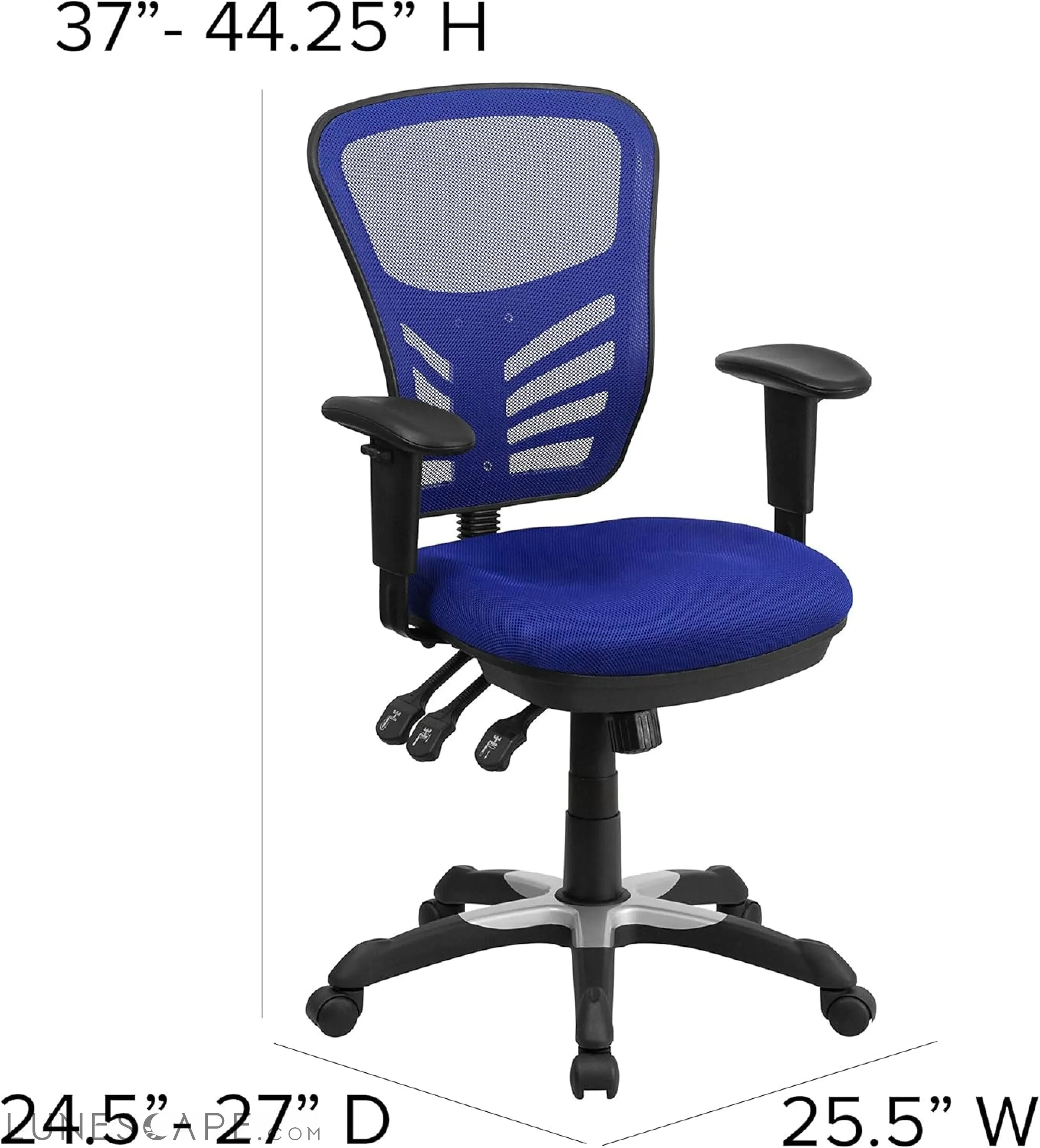 Nicholas Mid-Back Swivel Office and Gaming Chair, Ergonomic Mesh