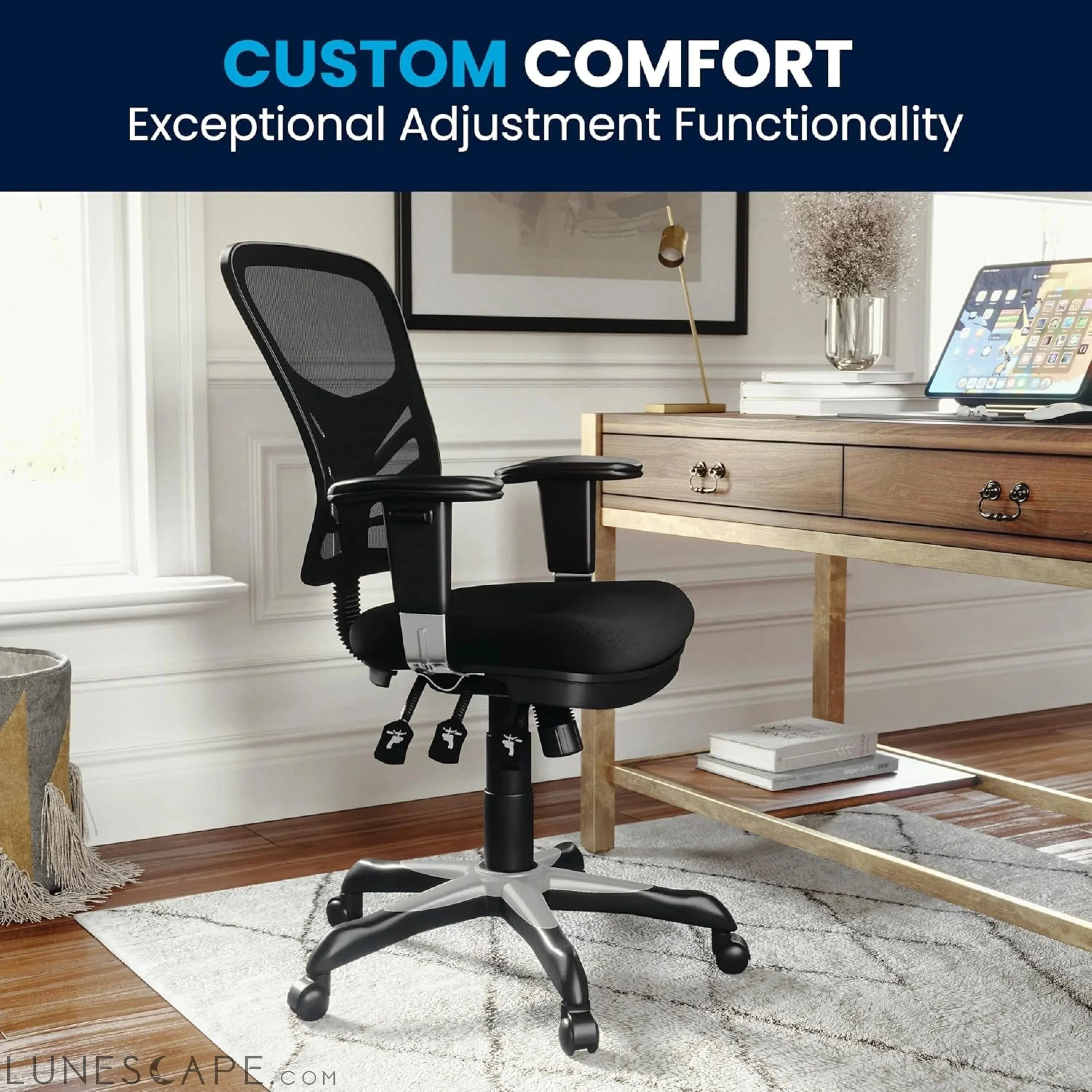 Nicholas Mid-Back Swivel Office and Gaming Chair, Ergonomic Mesh