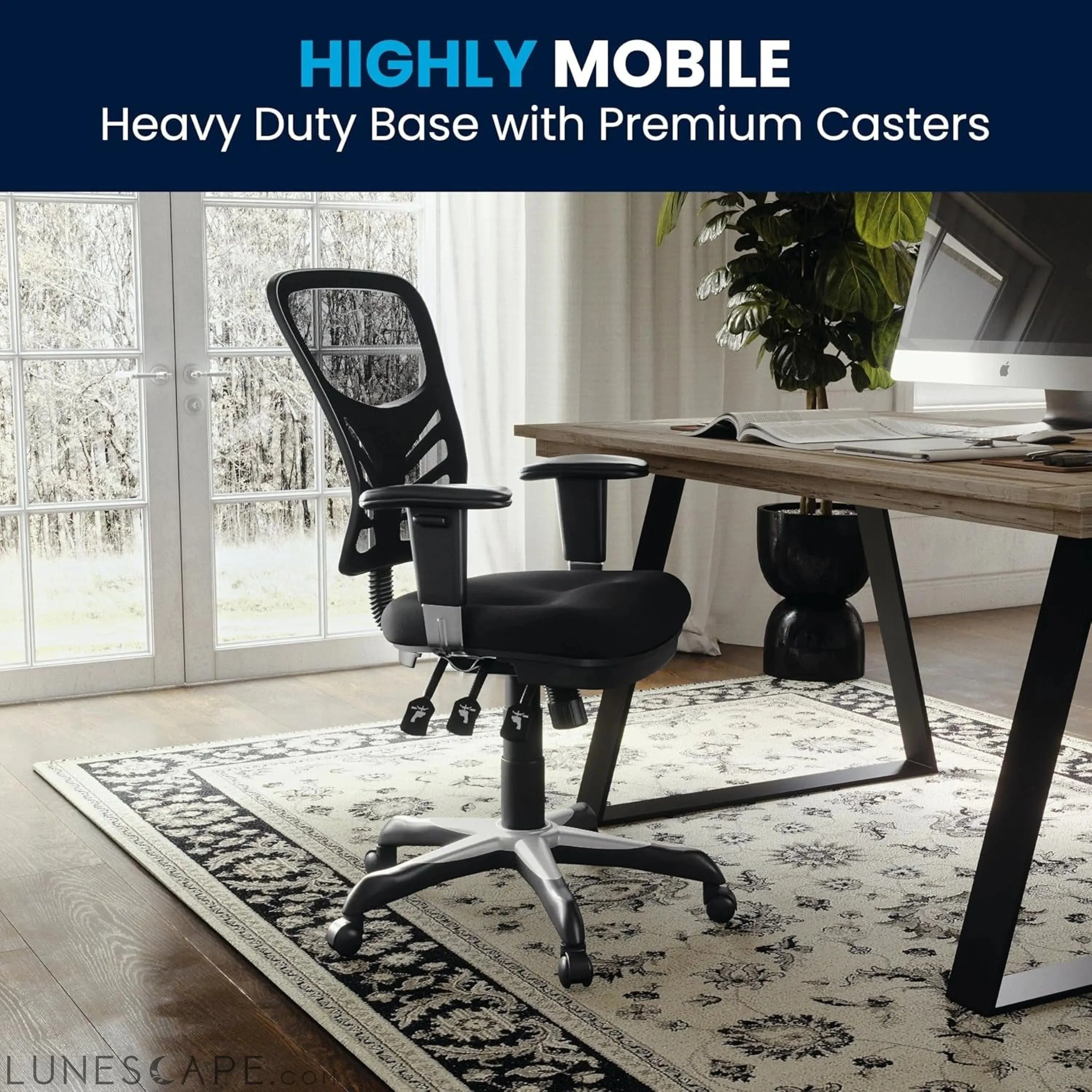 Nicholas Mid-Back Swivel Office and Gaming Chair, Ergonomic Mesh