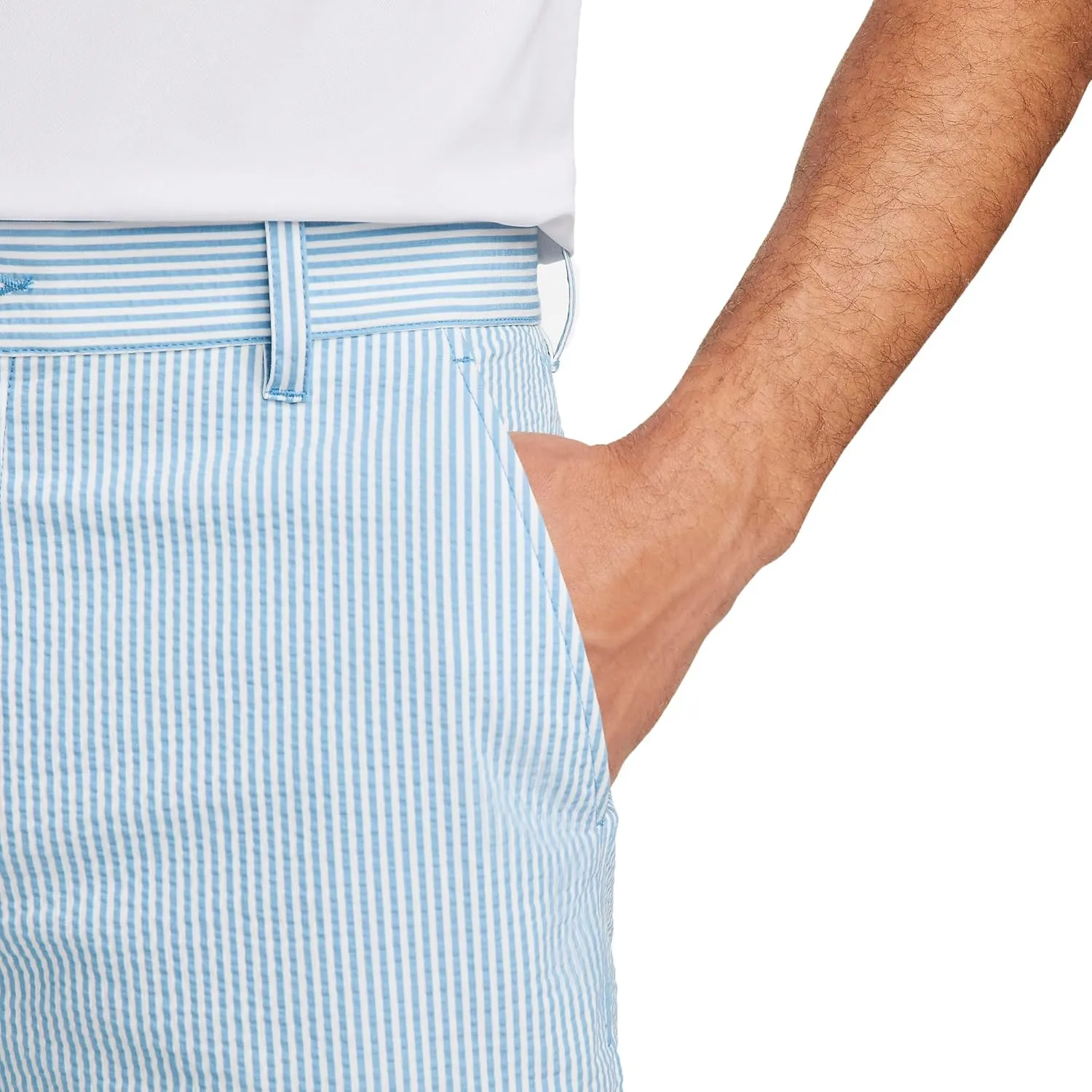 Nike Dri-FIT UV Dutch Blue/White Standard Fit Men's Seersucker Chino Golf Pants