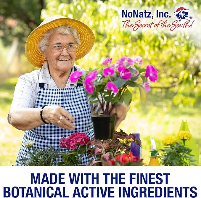 No Natz Botanical Bug Repellent, Effective for Gnat, Mosquito, and Biting Flies, Hand-Crafted and DEET-Free, Non-Greasy Formula, 2 Ounce Spray Bottle, 3-Pack