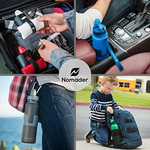 Nomader BPA Free Collapsible Sports Water Bottle - Blue