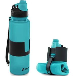 Nomader BPA Free Collapsible Sports Water Bottle - Blue