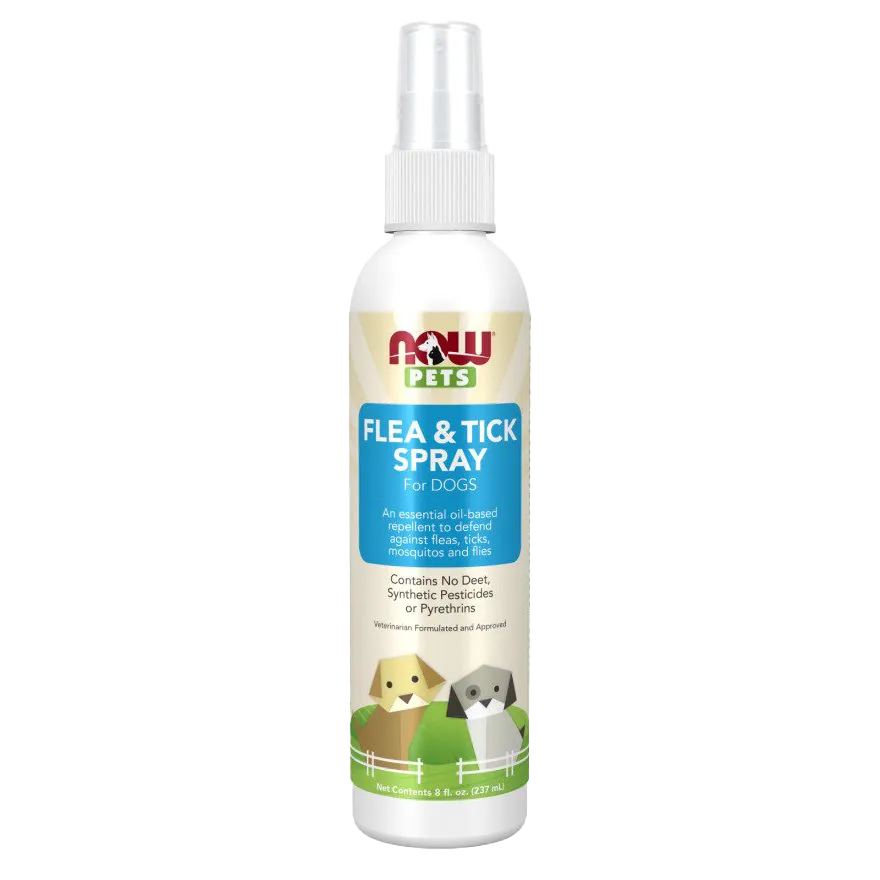 NOW Foods Pets, Flea & Tick Spray for Dogs - 237 ml.