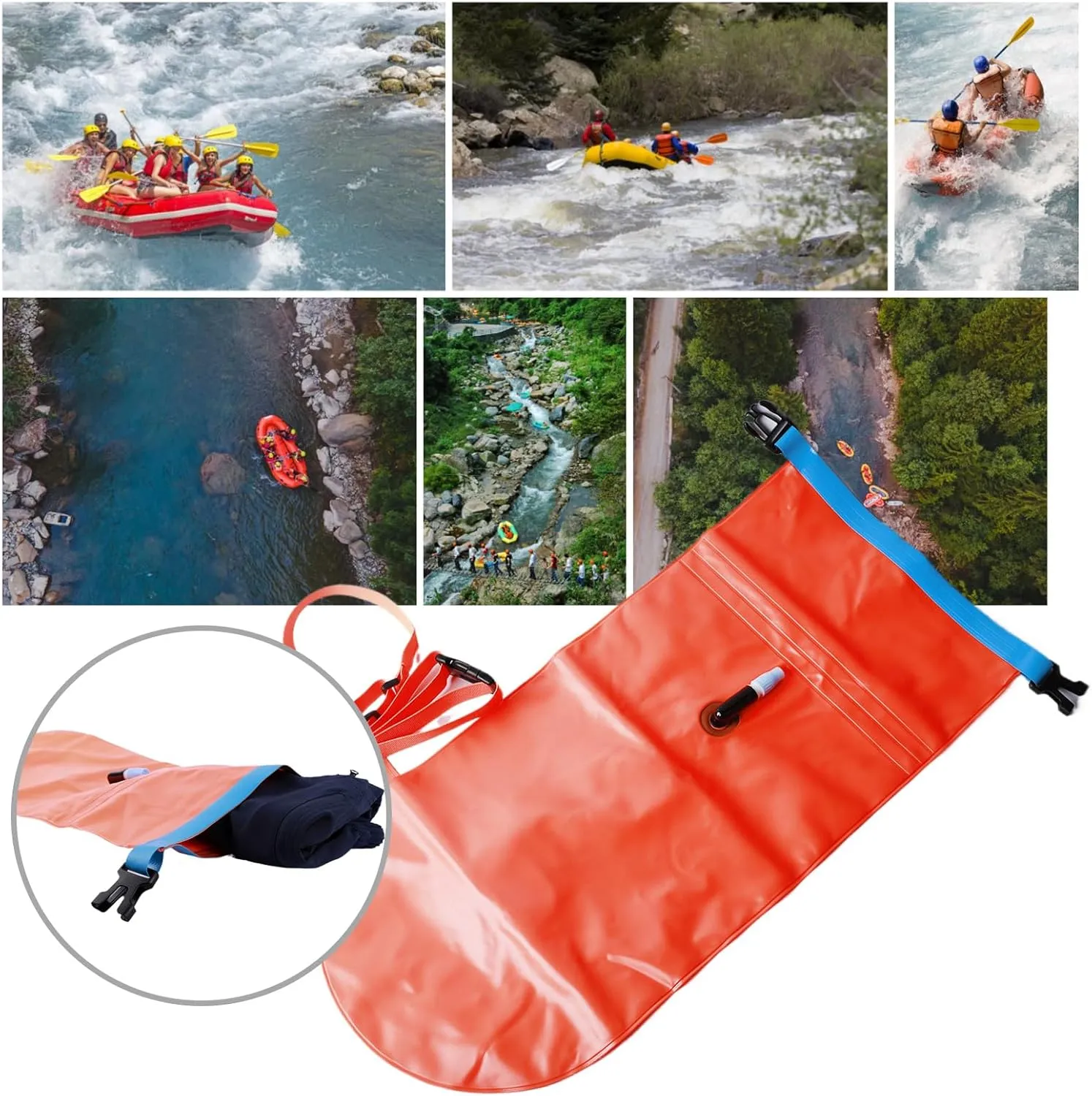 NUEAYMS Swim Buoys Dry Bag Swimming Towing Float Dry Bag Inflatable Dry Bag for Water Swimming Float