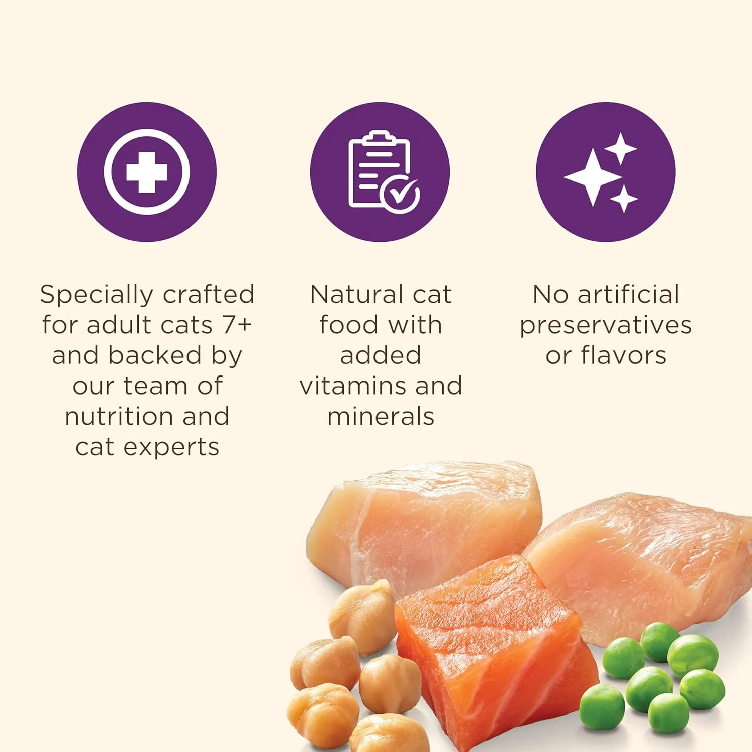 Nutrish Senior Healthy Aging Chicken, Chickpea and Salmon Dry Cat Food, 13 lb. Bag (Rachael Ray)