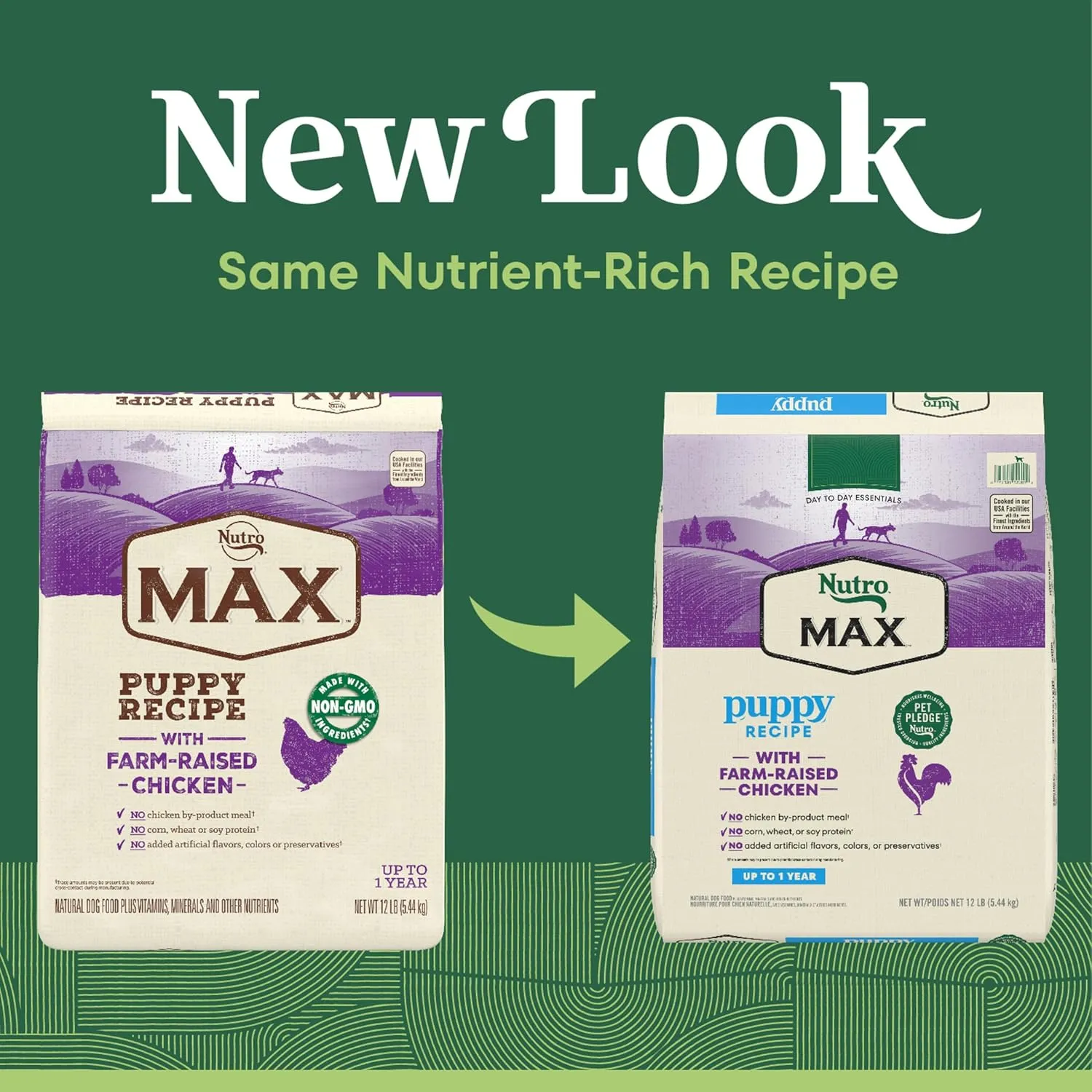 Nutro Max Puppy Dry Dog Food with Farm-Raised Chicken, 12 lb. Bag