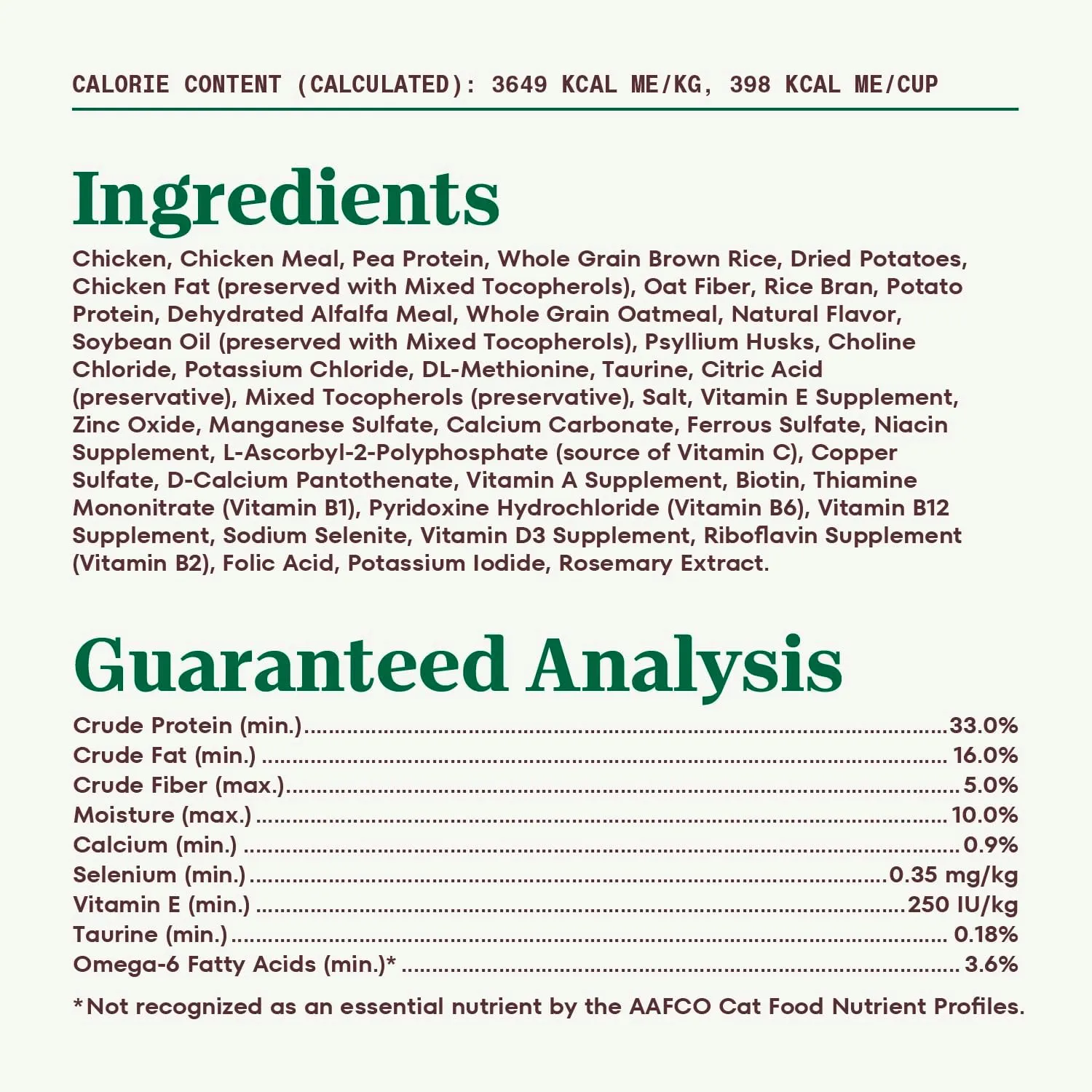 Nutro Wholesome Essentials Dry Cat Food Hairball Control Chicken & Brown Rice Recipe, 5lb. Bag