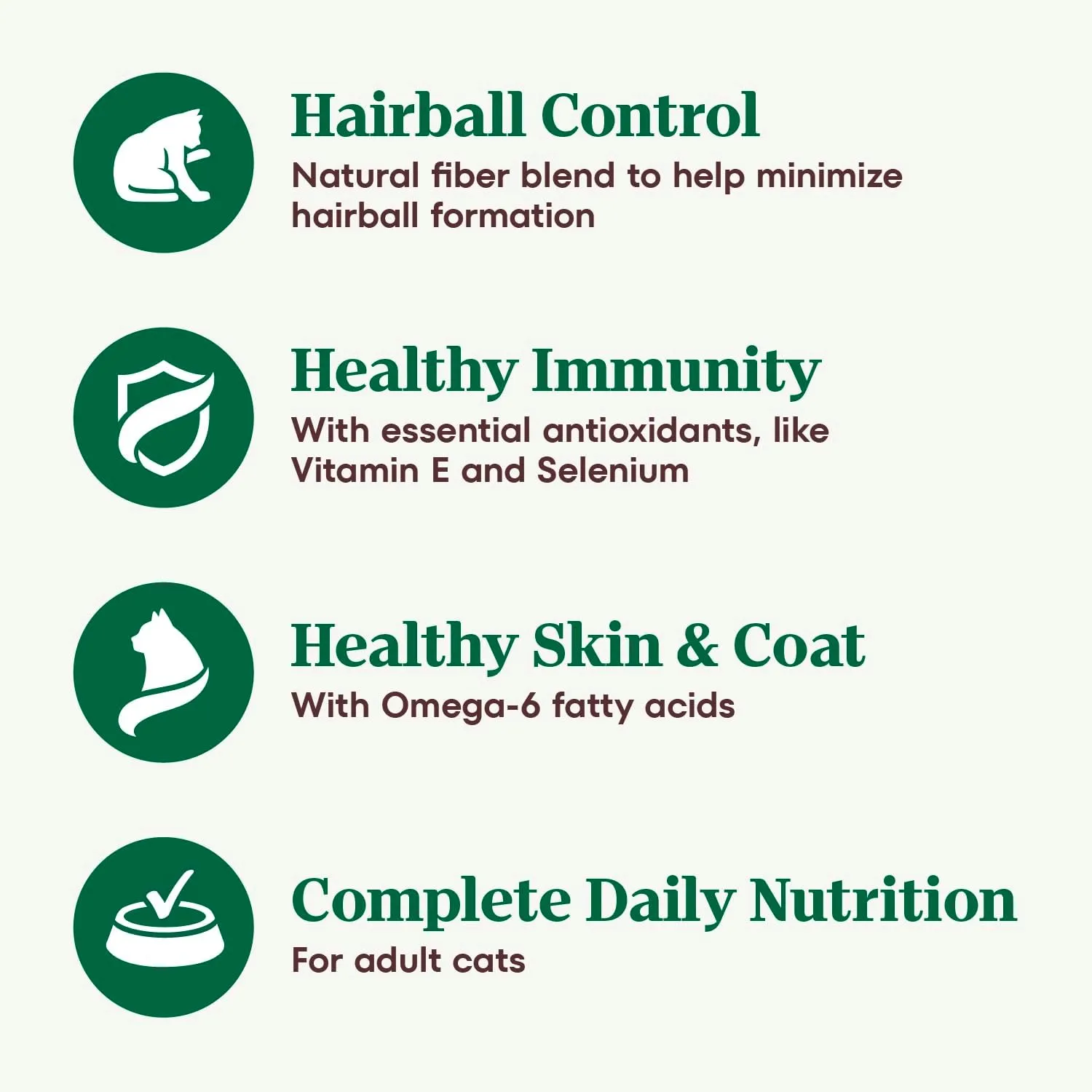 Nutro Wholesome Essentials Dry Cat Food Hairball Control Chicken & Brown Rice Recipe, 5lb. Bag