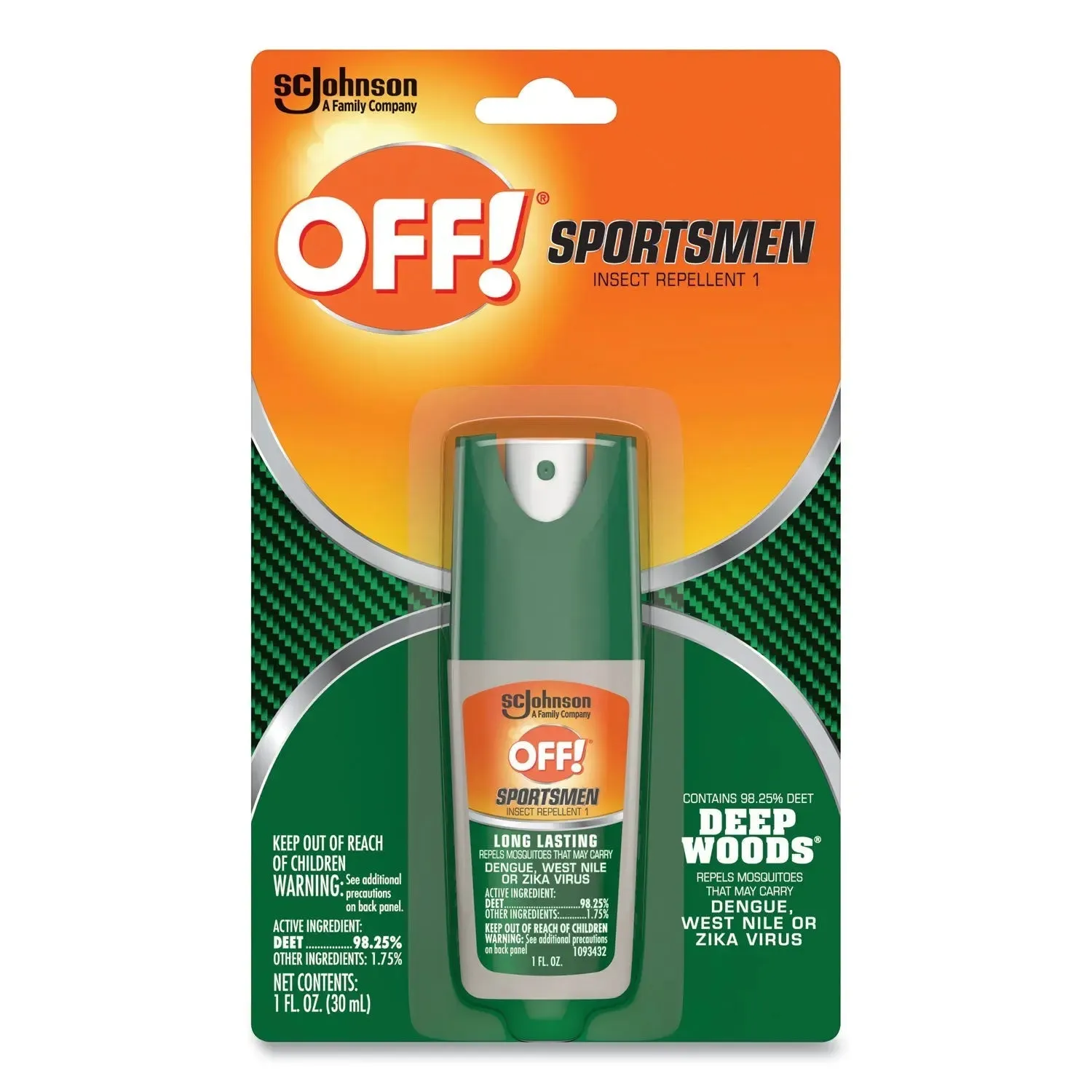 OFF!® Deep Woods Sportsmen Insect Repellent, 1 Oz Spray Bottle