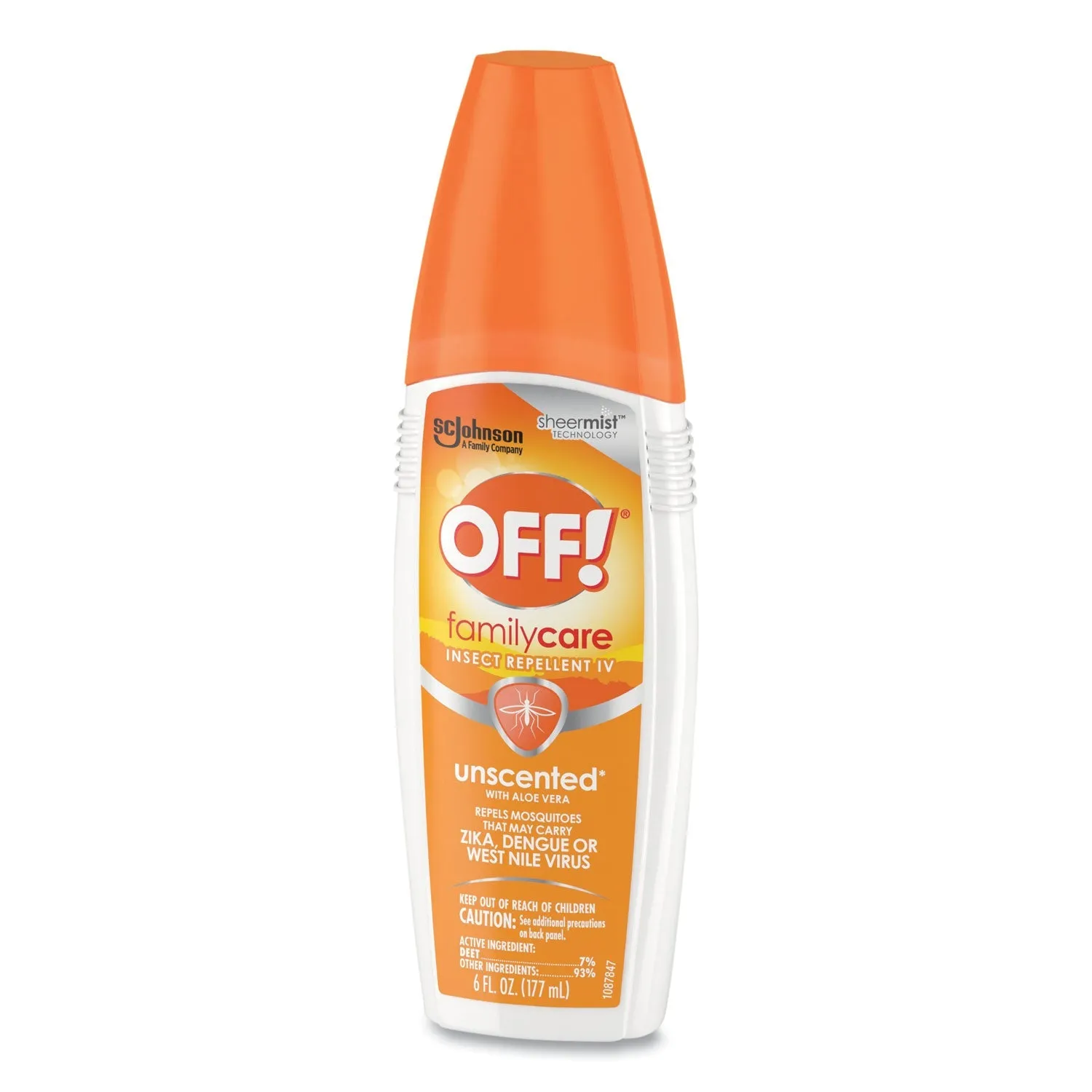 OFF!® Familycare Unscented Spray Insect Repellent, 6 Oz Spray Bottle, 12/carton