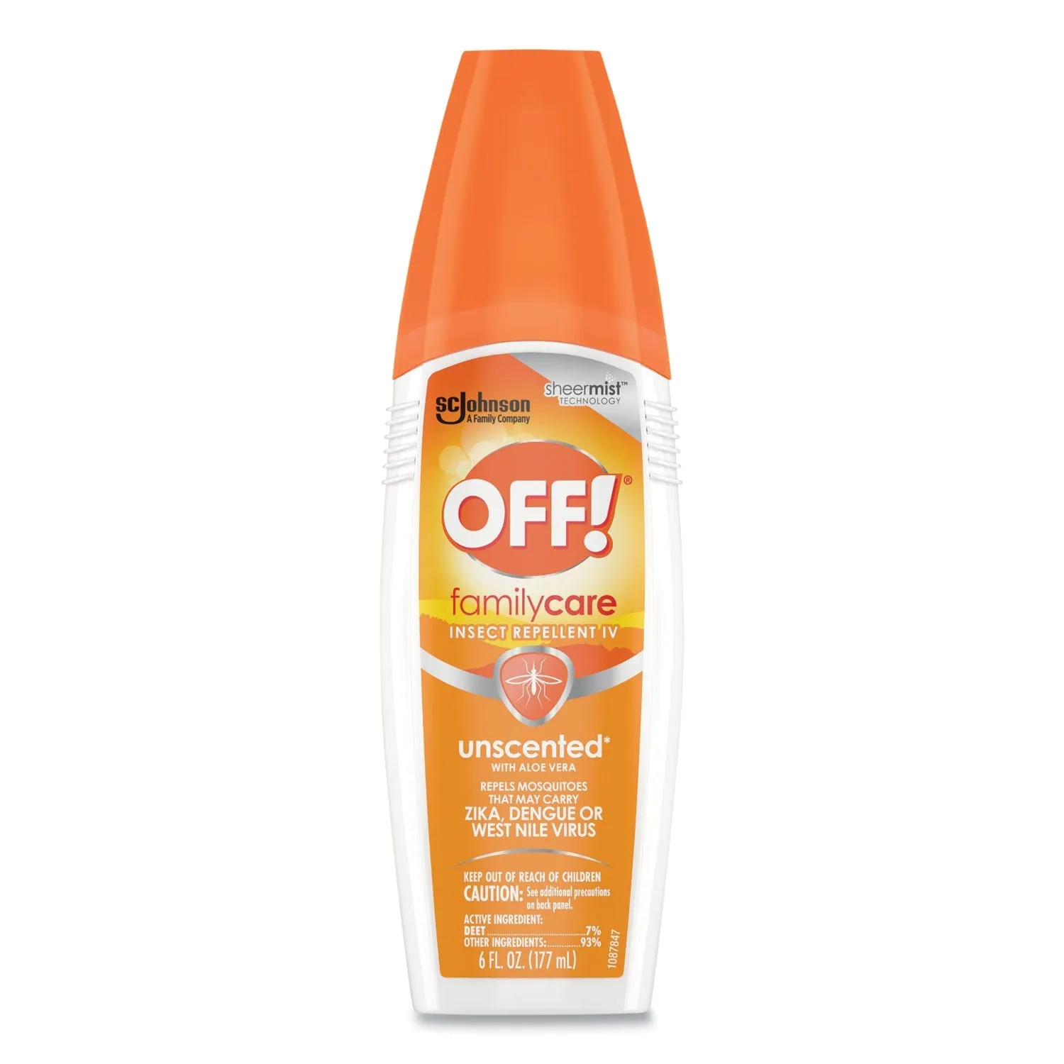OFF!® Familycare Unscented Spray Insect Repellent, 6 Oz Spray Bottle, 12/carton