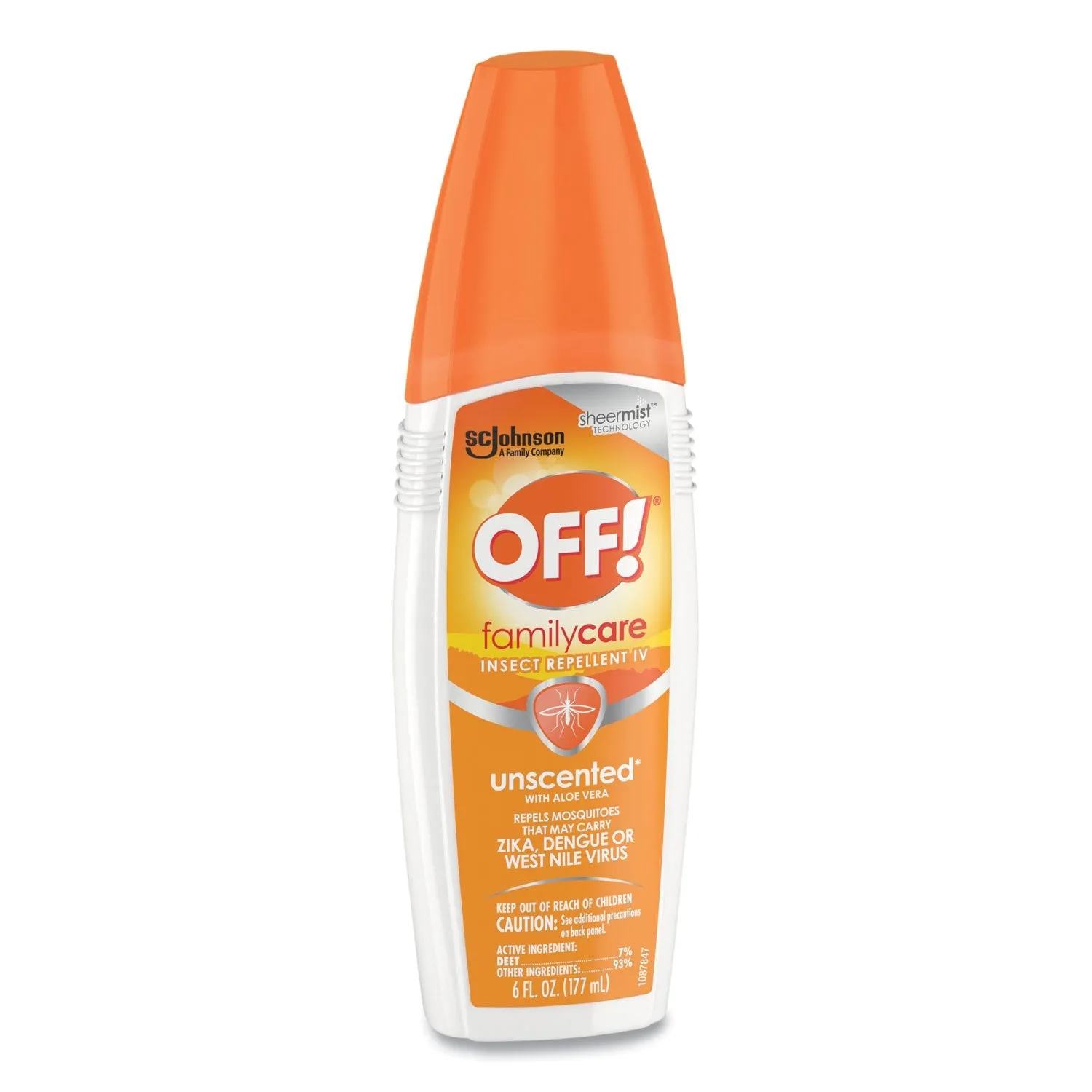 OFF!® Familycare Unscented Spray Insect Repellent, 6 Oz Spray Bottle, 12/carton