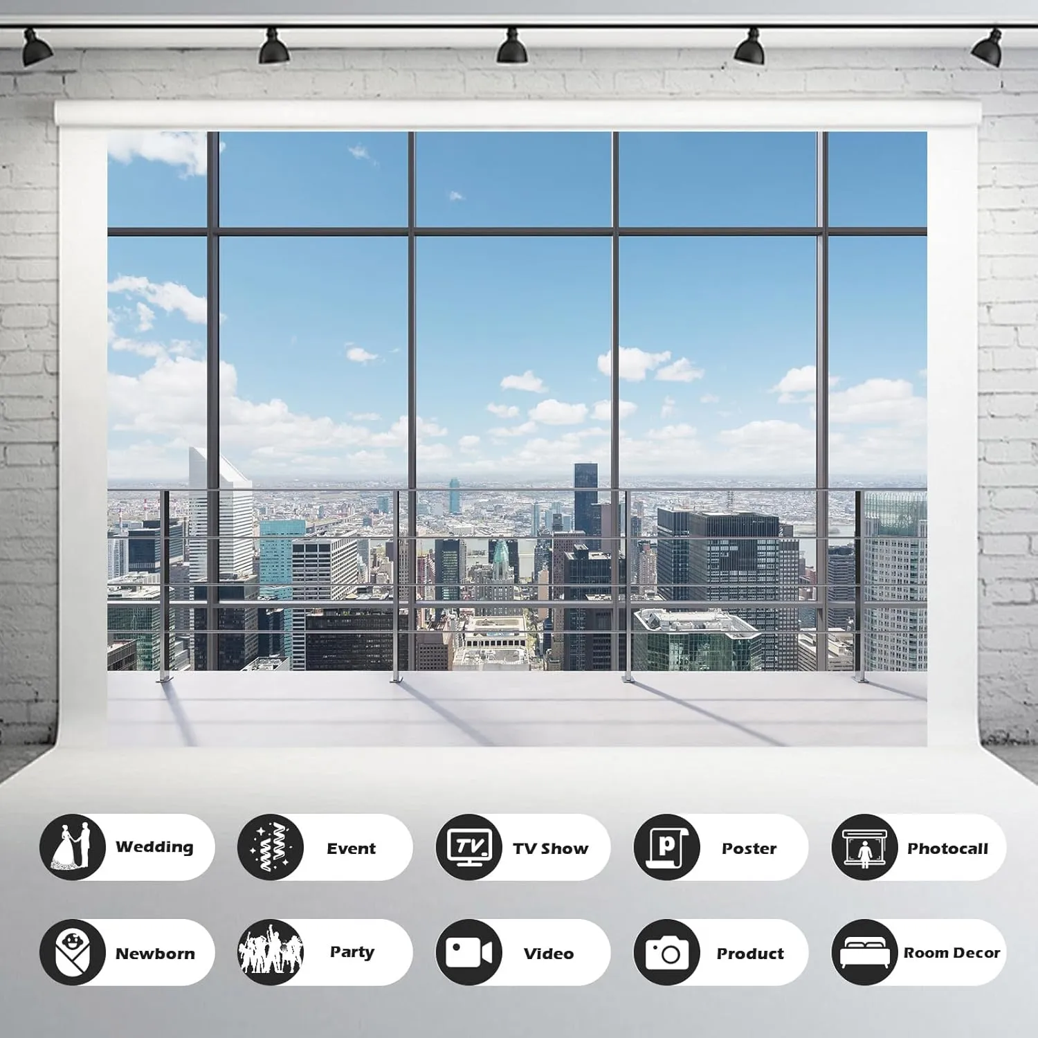 Office Backdrop for Video Conference Modern Business Office Work Place Background Virtual Offices Scene for Live Video Zoom Calls Businessman Photography Studio Background Props Decor 8x6ft