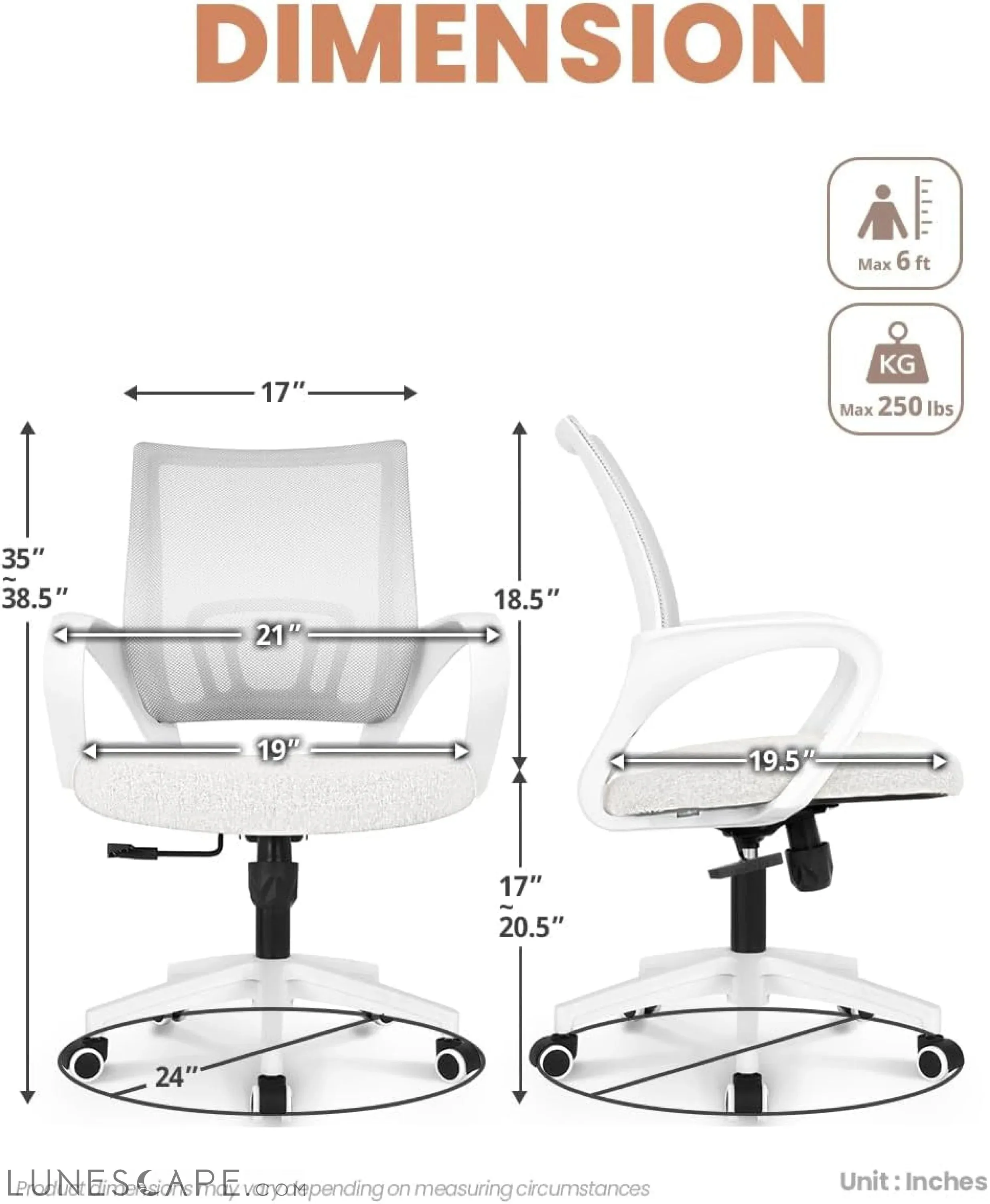 Office Chair Computer Desk Chair Gaming Ergonomic Mid Back Cushion