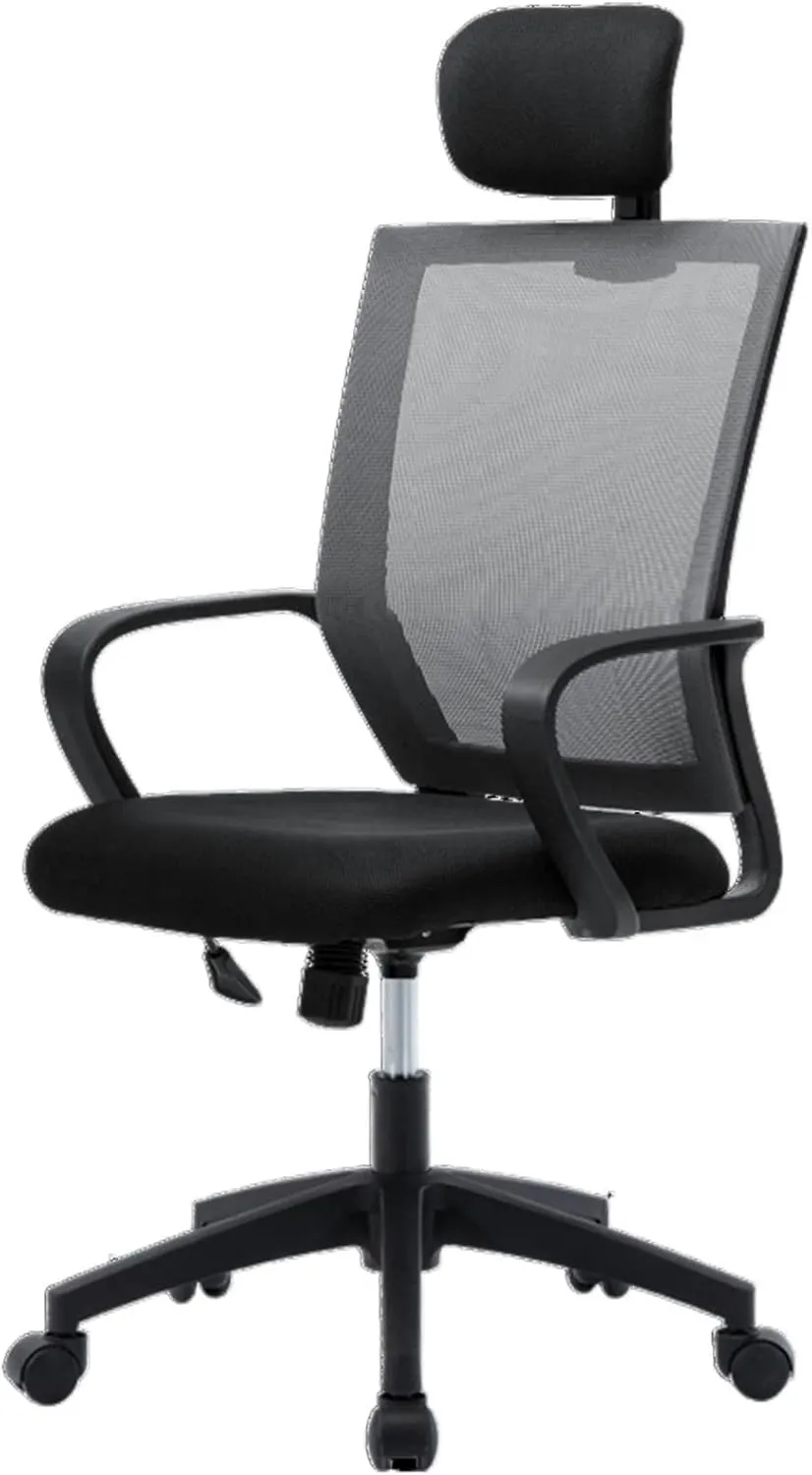 Office Chair Ergonomic Office Chair Adjustable Desk Chair High Voltage Mesh Desk Chair with Headrest and Armrests - Swivel PC for Home Home Office Desk Chairs